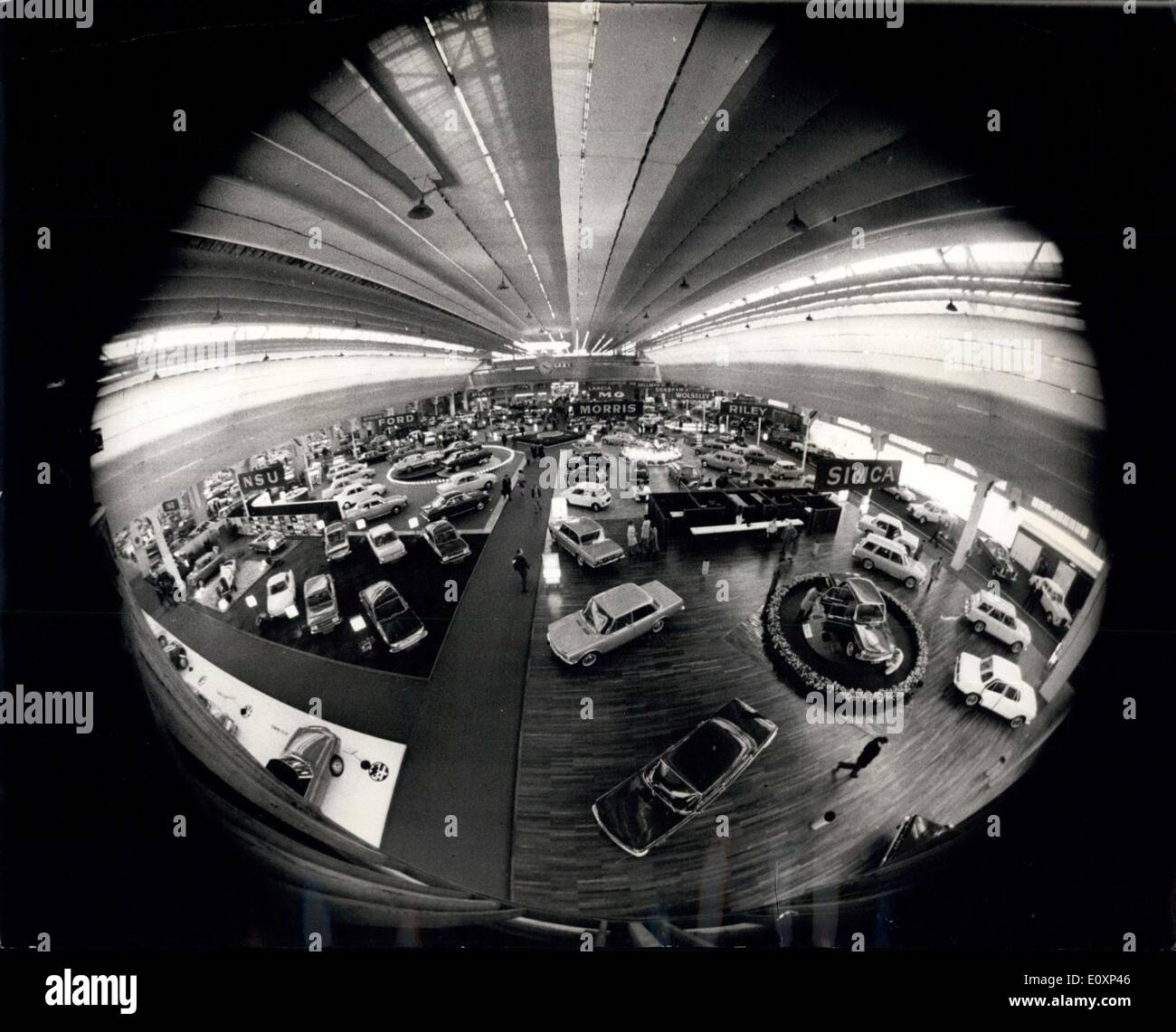 Jul. 13, 1967 - Geneva Motor show: Unusual view of the Geneva Motor Show, which opened on Thursday (March 9) Stock Photo