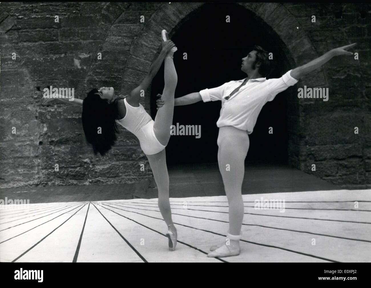 Aug. 02, 1967 - Dancers Asakawa and Donn in Bejart's ''Romeo and Juliette' Stock Photo