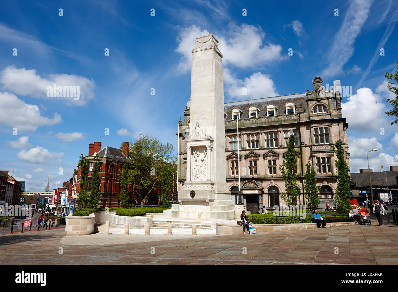 the cenotaph memorial Preston city centre England UK Stock Photo