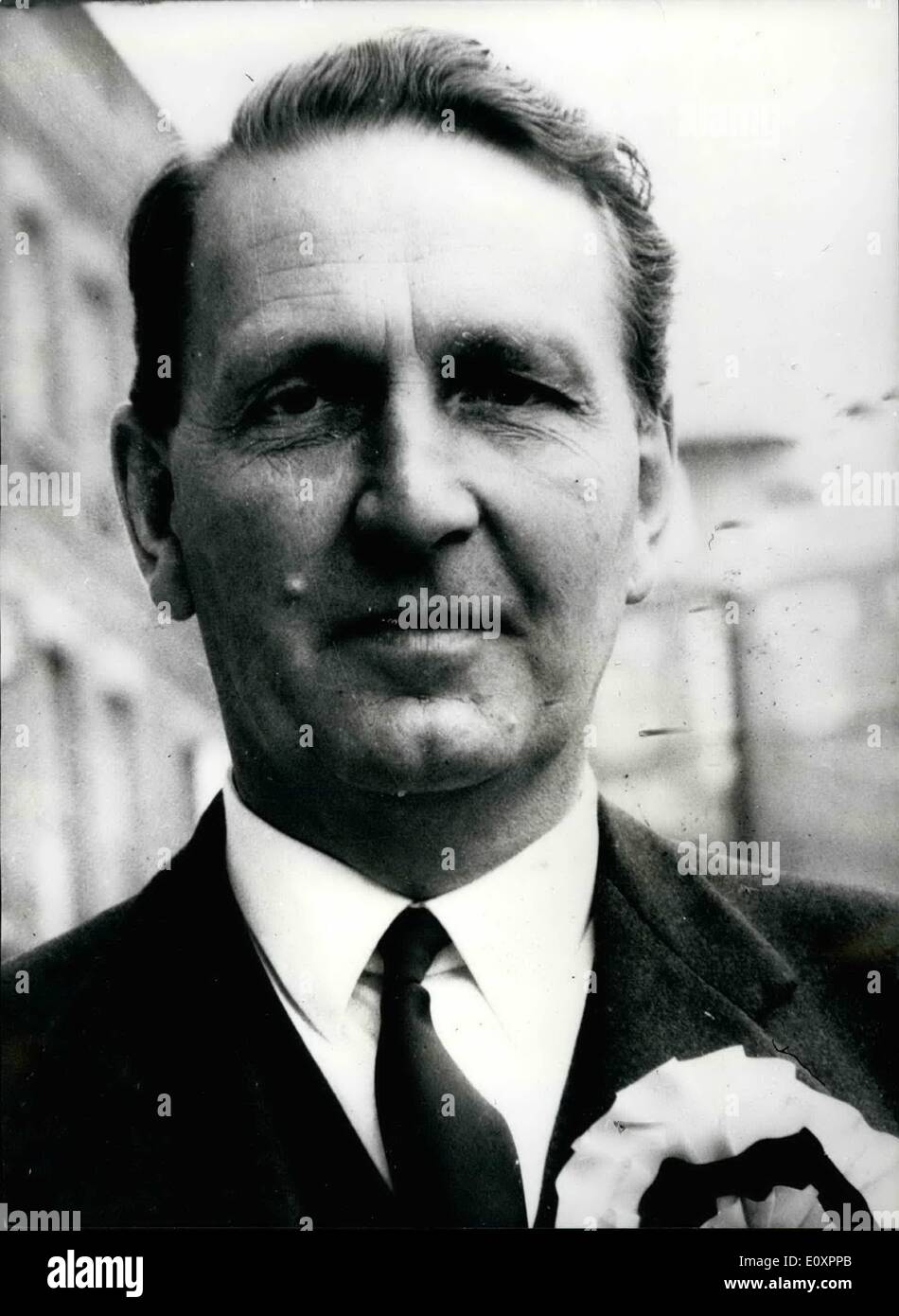 Oct. 10, 1967 - London MP Found dead in Gas-filled room - Acton Labour MP, Mr. Bernard Frances Castle Floud, was found dead today in a gas-filled room of his home in Albert Street, Regent's Park. Mr. Floud, who was 52, and a Granada TV executive, based in London, had been MP for Acton since 1964. His wife, Ailsa, died in January after a long illness. Today's discovery was made by his son, Roderick, who said later: ''My father had been ill for some months after the death of my mother.'' Photo Shows- Mr. Bernard Francis Castle Floud who was found dead today. Stock Photo