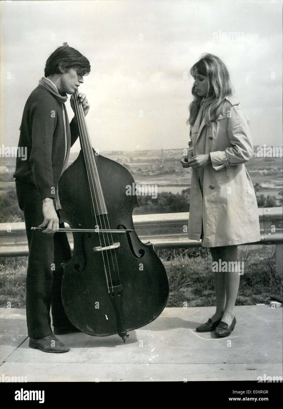 Aug. 11, 1967 - Joanna Shimkus Jose Flotats Film ''Tante Zita'' by Robert Enrico APRES Stock Photo