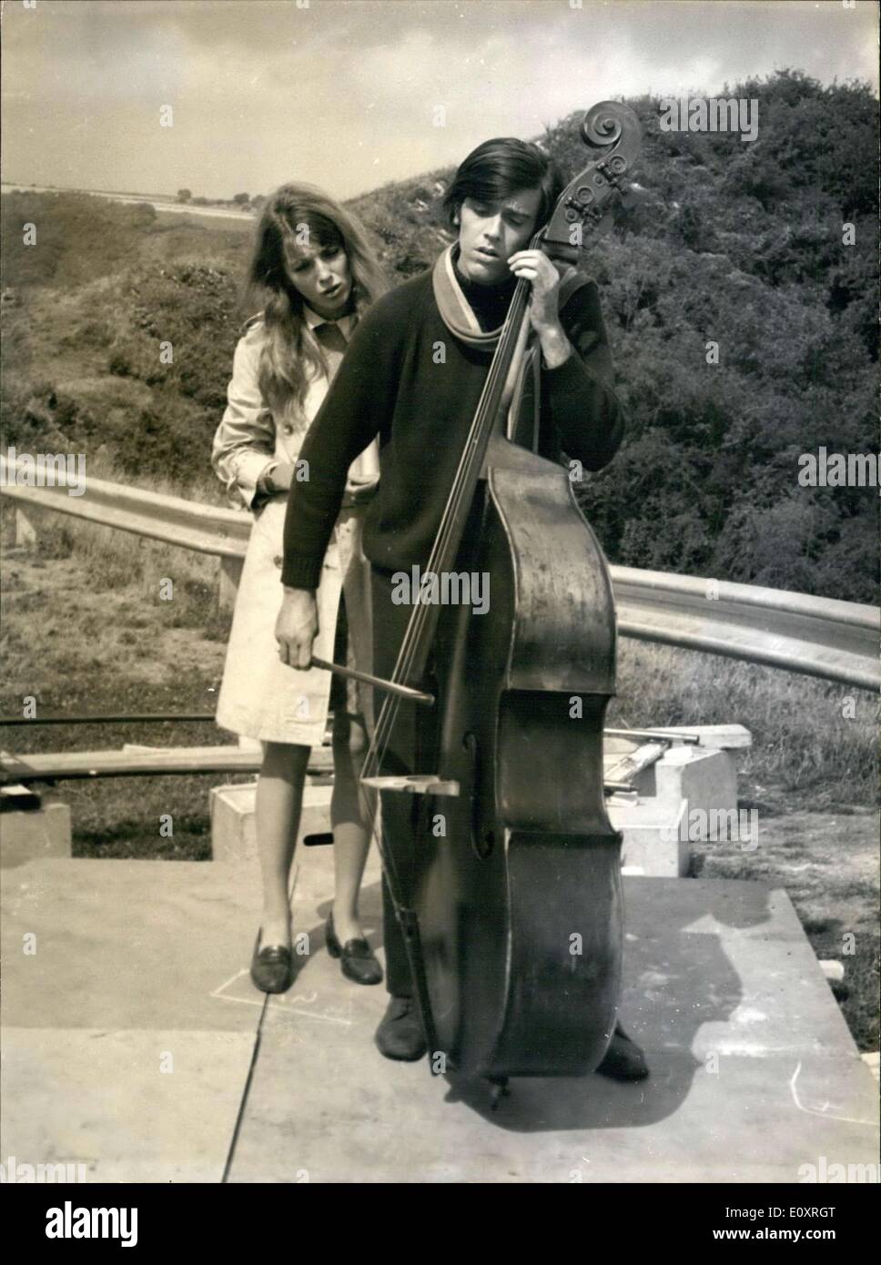 Aug. 11, 1967 - Joanna Shimkus Jose Flotats Film ''Aunt Zita'' Robert Enrico Stock Photo