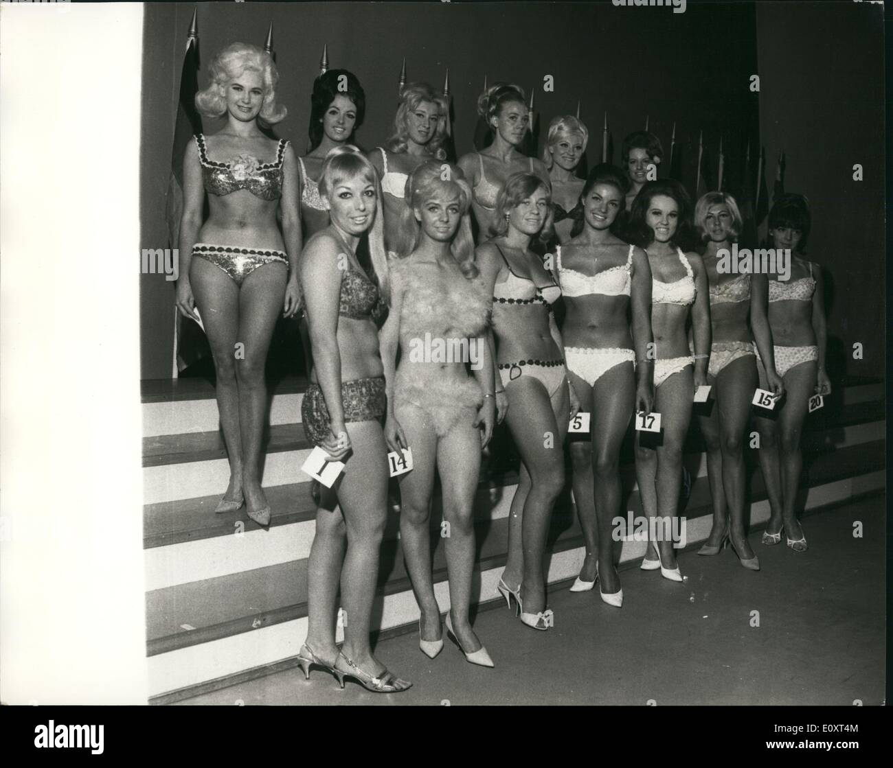 Sep. 09, 1967 - ''Miss Bikini 1967'' contest held at the Victoria Palace:  Judging for the ''Miss Bikini 1967'' contest, organized by the National  Amateur Body-Builders Association, was taking place today a