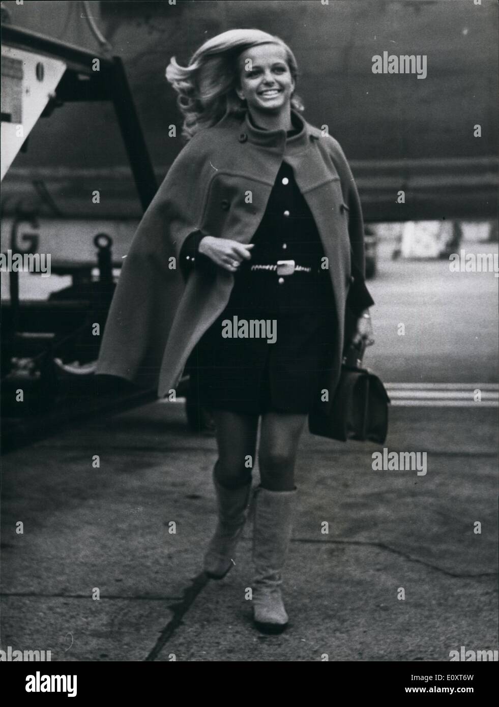 Nov. 11, 1967 - ''Miss Germany'' arrives Here for the ''Miss World'' Contest.: Ruth Kocher, 19, (Miss Germany) seen on her arrival at London Airport today. Stock Photo