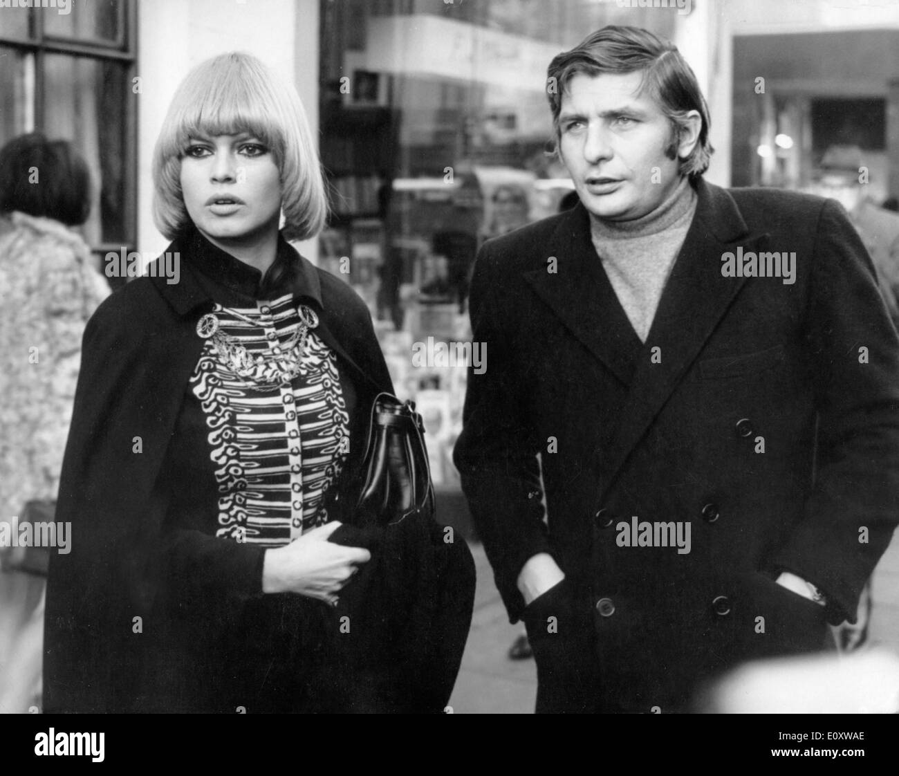 Actress Brigitte Bardot shopping on the King's Road with her husband Gunter Sachs Stock Photo