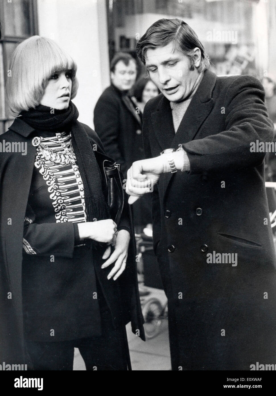 Actress Brigitte Bardot shopping on the King's Road with her husband Gunter Sachs Stock Photo
