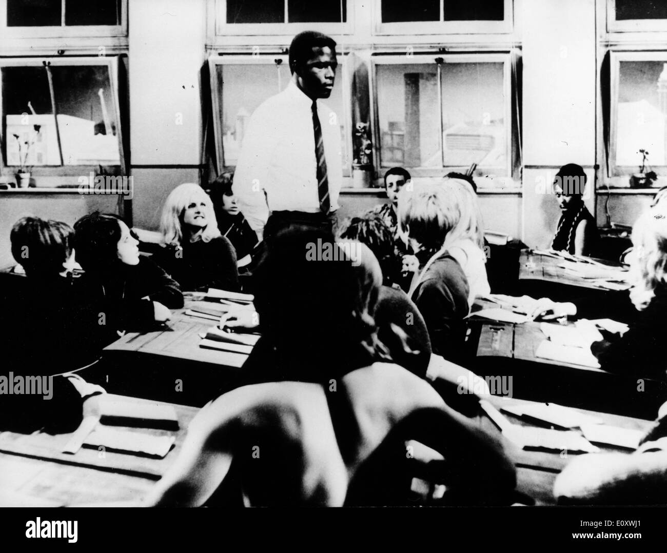 Actor Sidney Poitier in the film 'To Sir With Love' Stock Photo