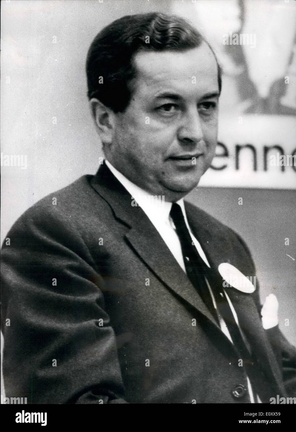 Jan. 01, 1968 - Probable new Premier of Denmark, Poul Moeller; Photo Shows Poul Moeller, the political spokesman of the Conservative Party in Denmark, who is mentioned as a probable new Danish Prime Minister, following the defeat of Jens Otto Krag in Denmark's general election on Tuesday. Stock Photo