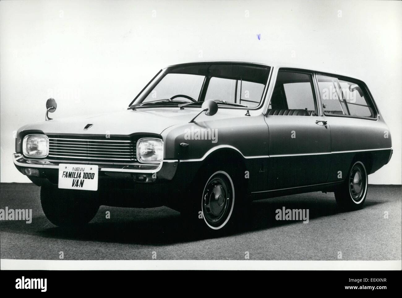 Jan. 01, 1968 - Matsuda's new Familia 1000 Van. Toyo Kogyo Co. unreveals  their latest model, New Familia 1000 Van, in 3.70m length, 1.48m width, and  1.405m height. The 987cc, 2-seater van