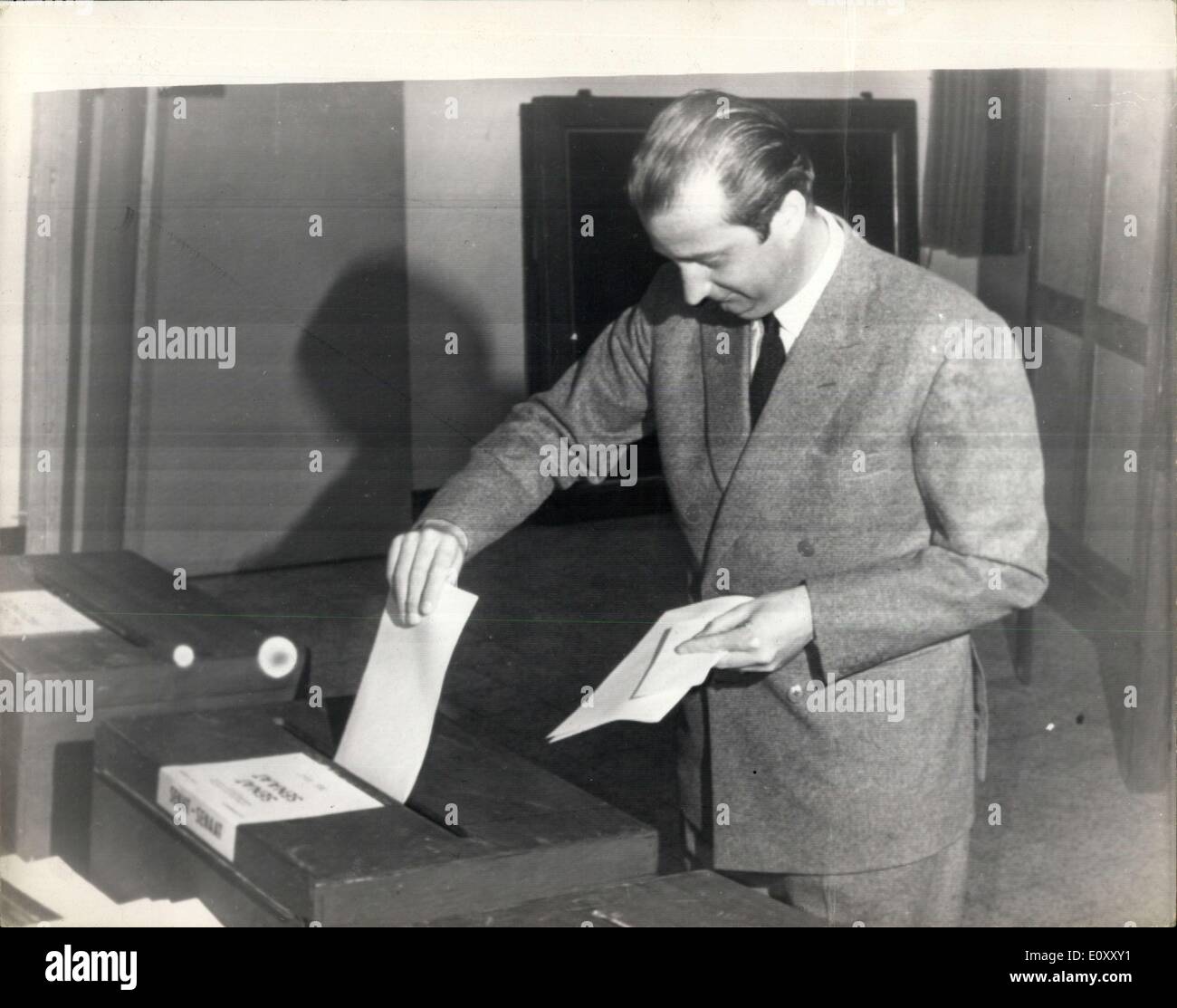 Apr. 01, 1968 General Election in Belgium Photo shows Prince Albert