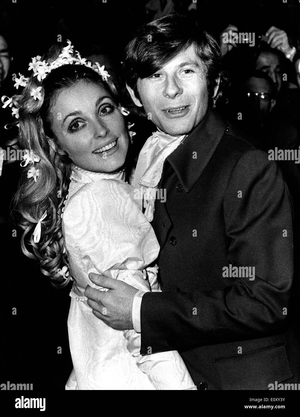 Actress Sharon Tate and director Roman Polanki's wedding at the Chelsea registry office Stock Photo