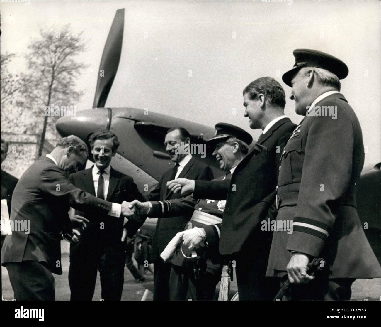 Apr. 04, 1968 - Fighter command disbandment ceremony: There was a parade and flypast to mark the disbandment of Royal Air Force Stock Photo