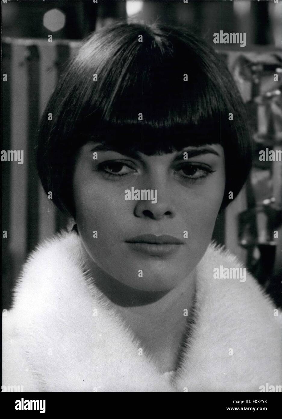 Feb. 02, 1968 - MIREILLE MATHIEU BADLY INJURED IN CAR CRASH - MIREILLE MATHIEU, THE FAMOUS FRENCH SINGER, WAS SERIOUSLY INJURED Stock Photo
