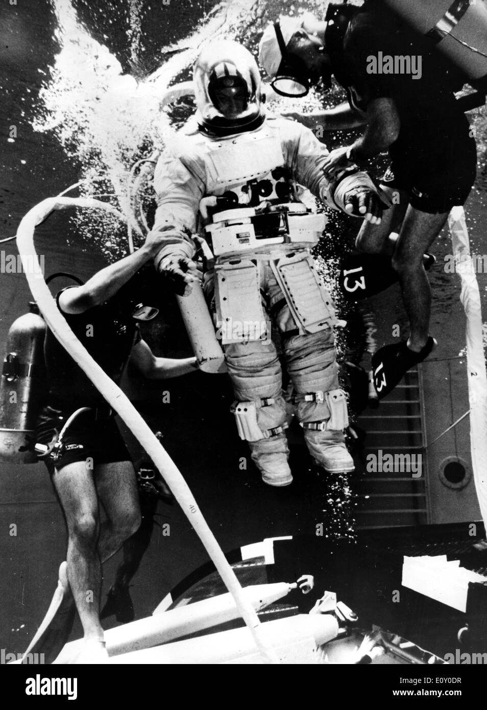 Underwater Training For US Skylab Astronauts Stock Photo