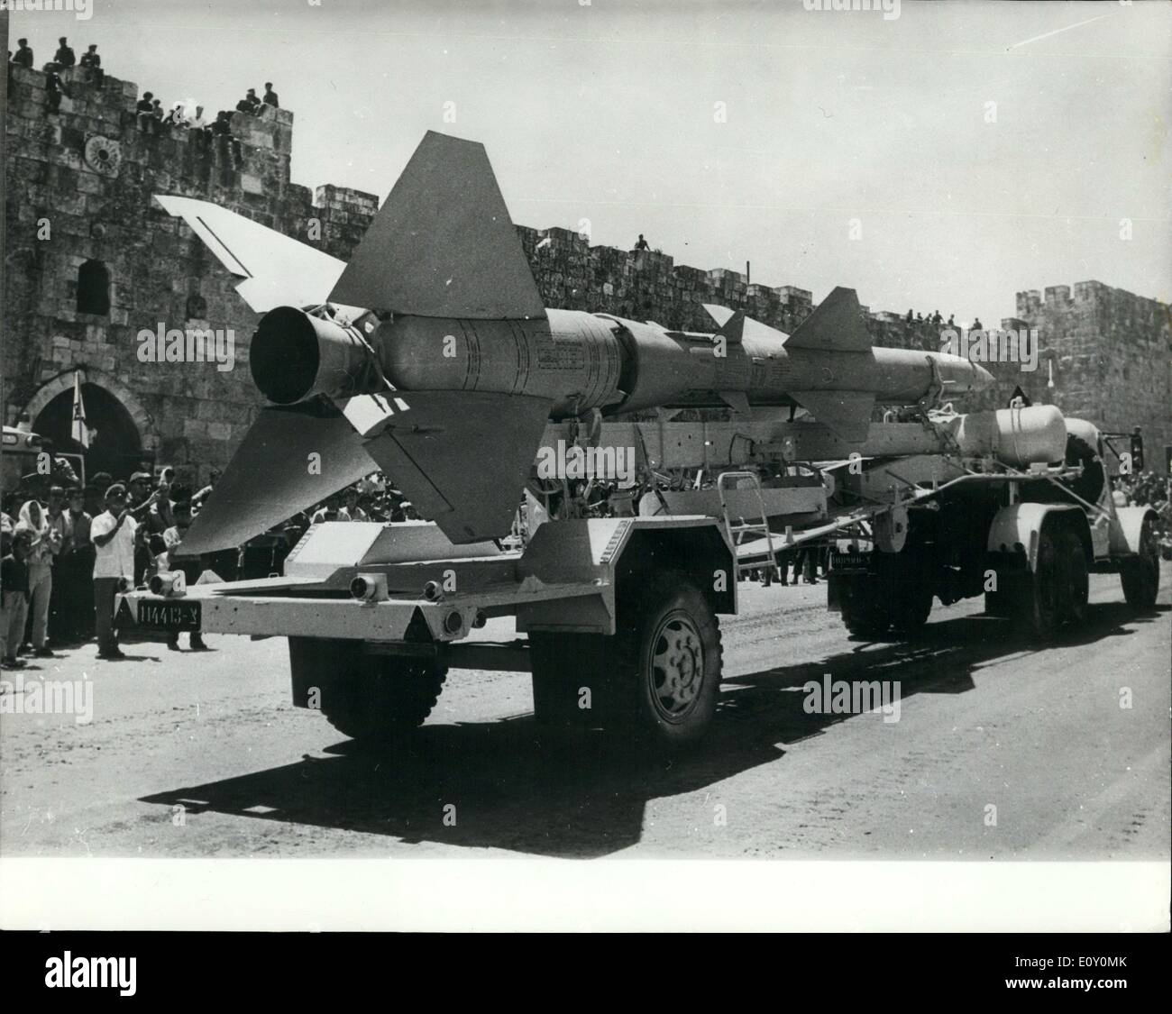 May 05, 1968 - Israel celebrates 20th anniversary of its independence with a military parade: Israel celebrated its 20 years of Stock Photo