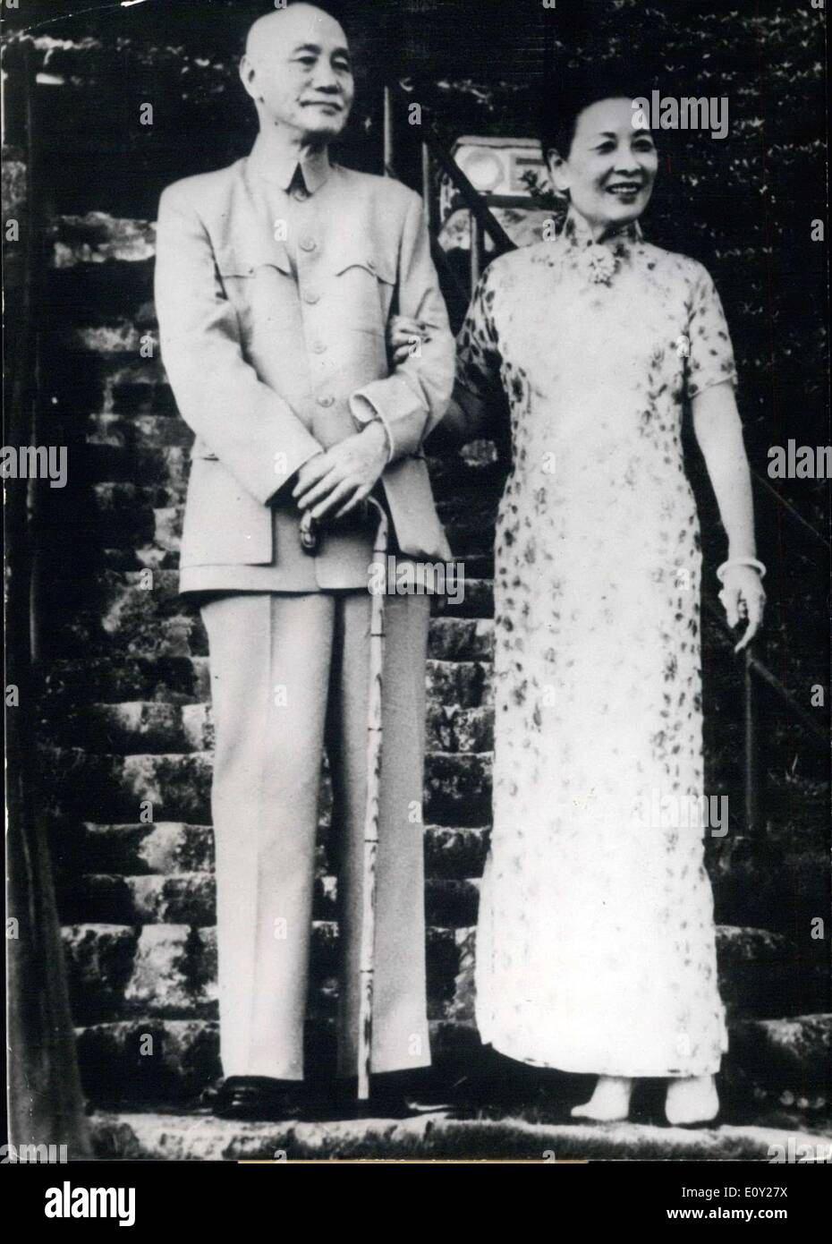Aug. 19, 1968 - Chinese president Chang Kai-Shek and his wife Stock Photo
