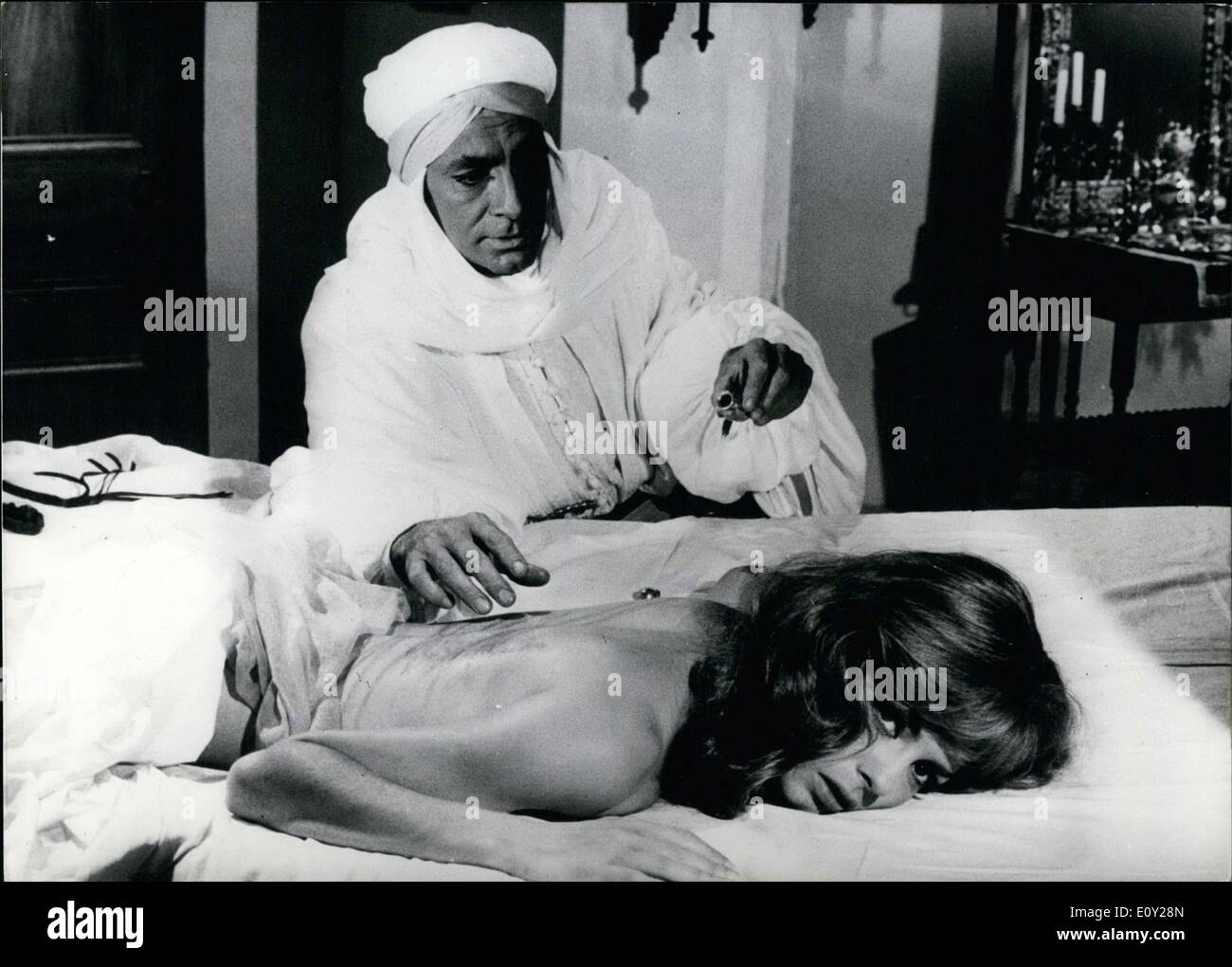 Aug. 23, 1968 - Pictured is a scene from the Angelique series of movies. This movie is titled ''Angelique und der Sultan,'' and Stock Photo