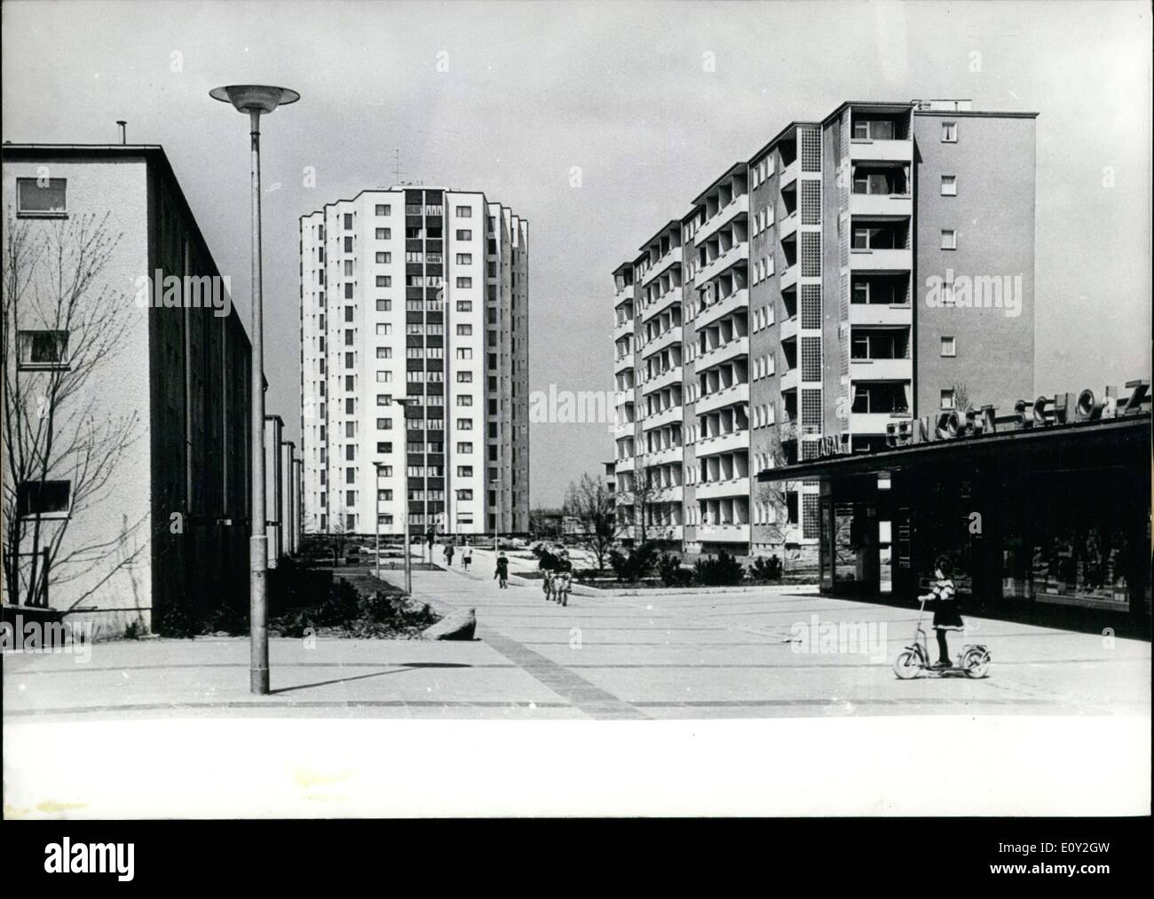 Sep. 04, 1968 - Germany. Berlin. Gropiusstadt. Stock Photo