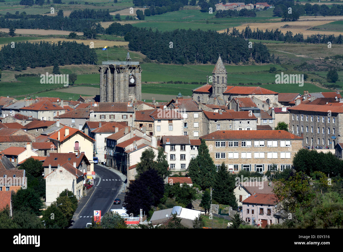 Village of Saugues, Haute Loire, Auvergne, France, Europe Stock Photo