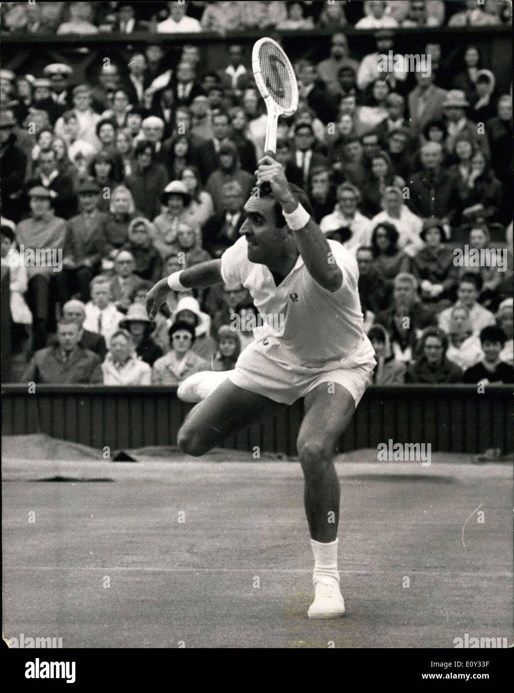 Jun. 24, 1968 - First day of the Wimbledon open championships Newcombe ...