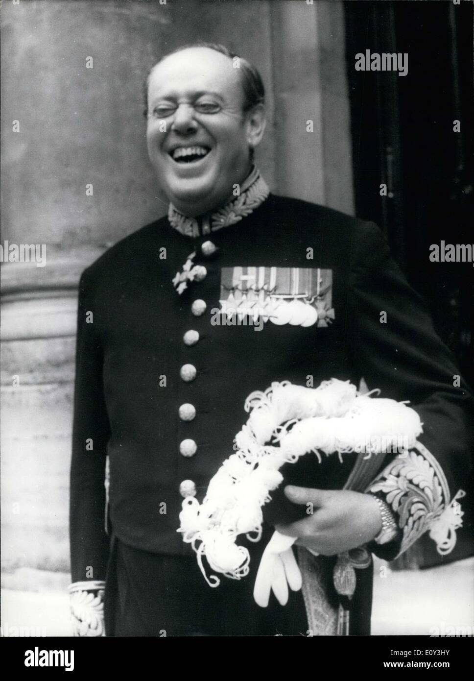 Sep. 22, 1968 - Sir Christopher Soames, new British ambassador in Paris, after presenting his credentials to General de Gaulle, Stock Photo