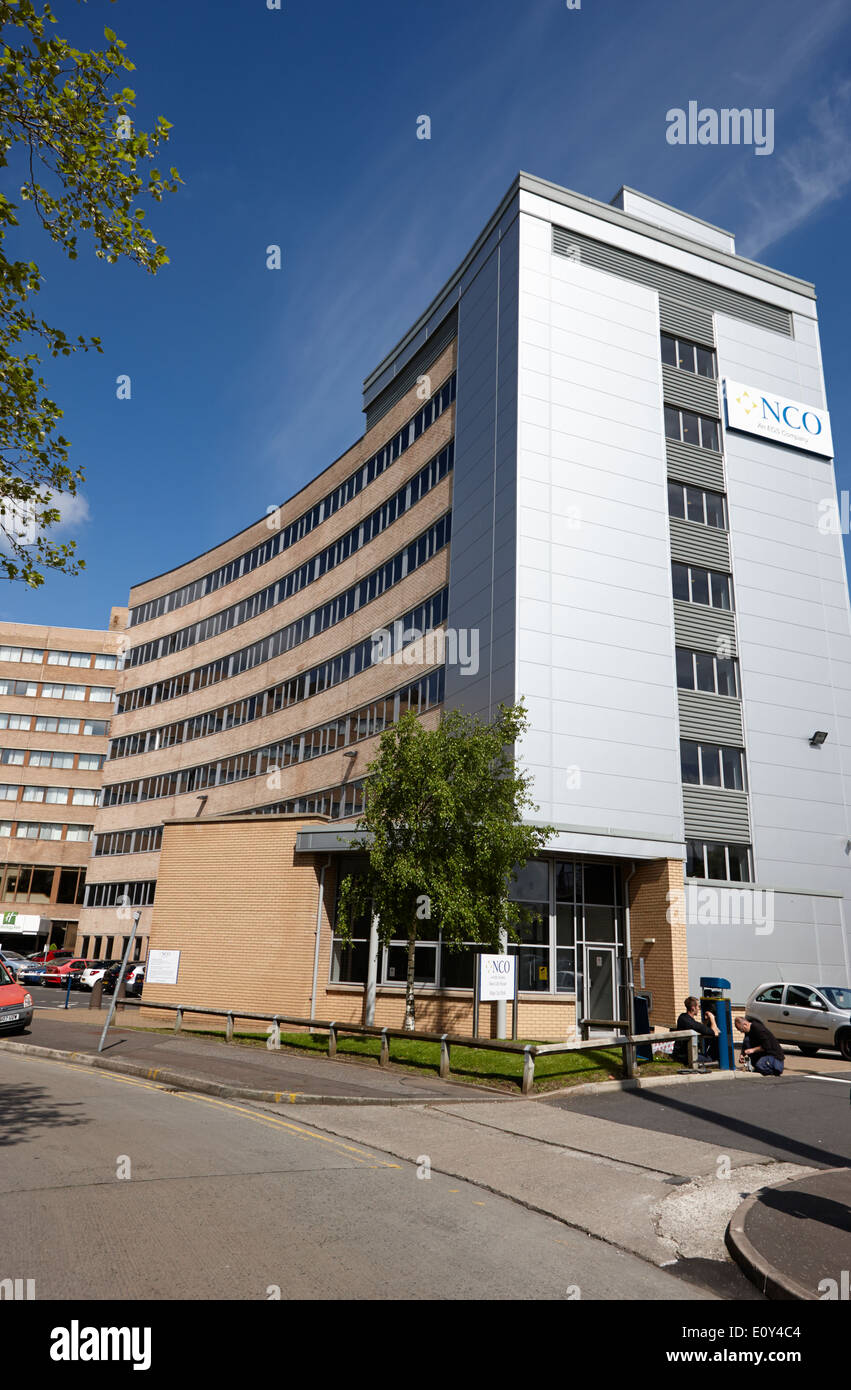 nco call centre in new city house 70s office building Preston England UK Stock Photo