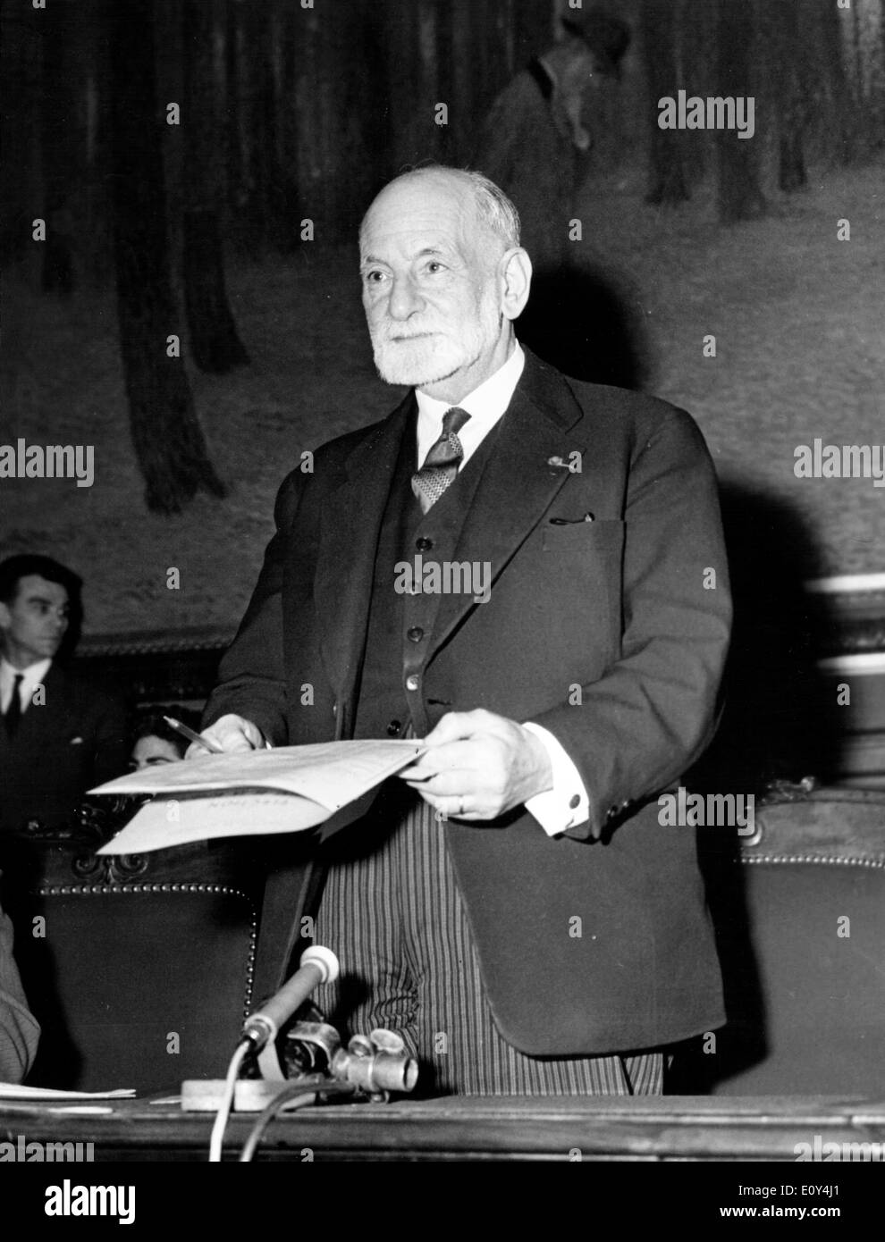 Oct 10, 1968; Paris, FRANCE; The French Jurist RENE CASSIN deputy Stock