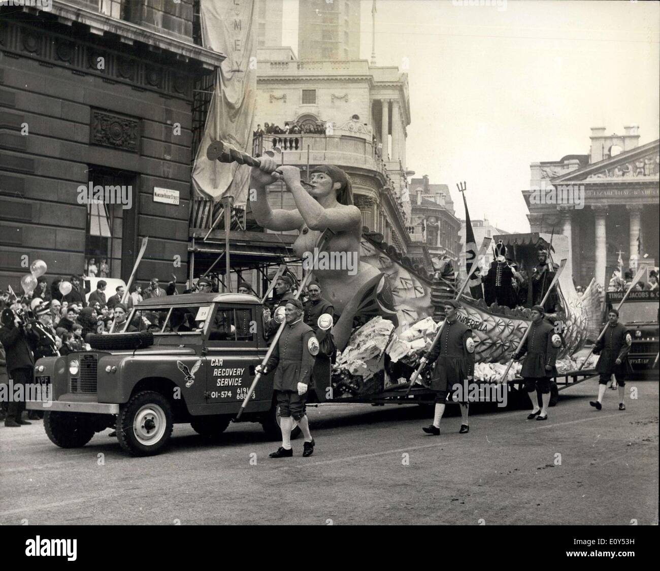 Nov. 09, 1968 - Old Father Thames in the Annual Lord Mayor's Show in the City of London. Stock Photo