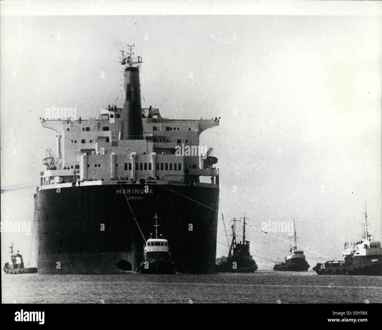Aug. 08, 1968 - Biggest Ship Ever Built In Scandinavia To Be Delivered To  Shell: The Lindoe Shipbuilding Company at Funen, Denmark, will today  (Friday( deliver the biggest ship ever built in
