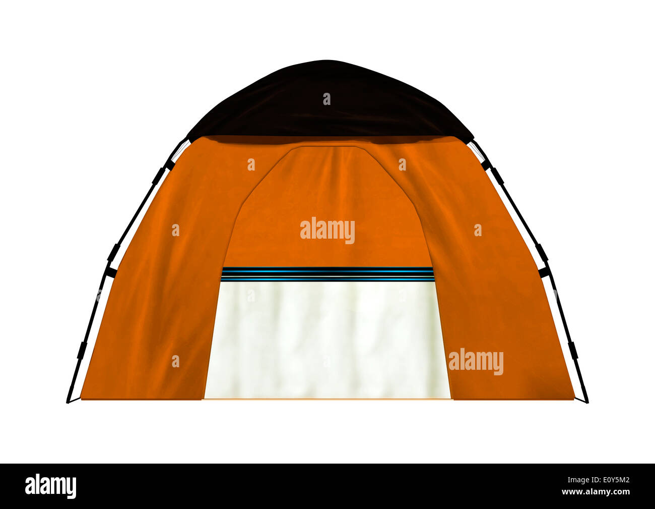 3D digital render of a camping tent isolated on white background Stock ...