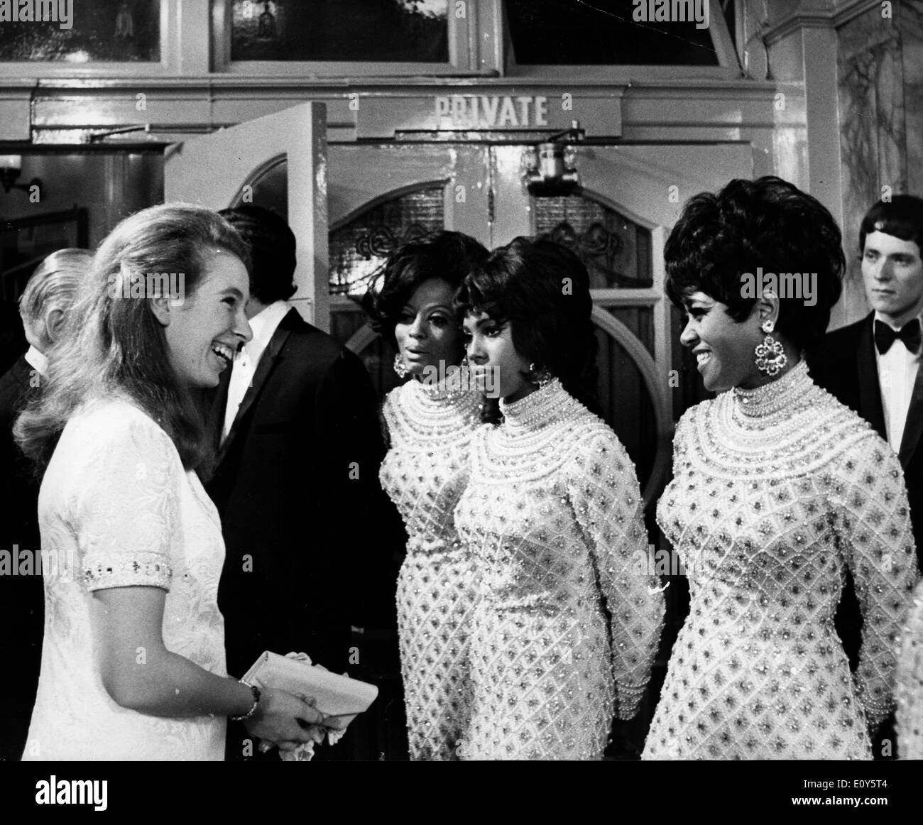 The Supremes meet Princess Anne Stock Photo