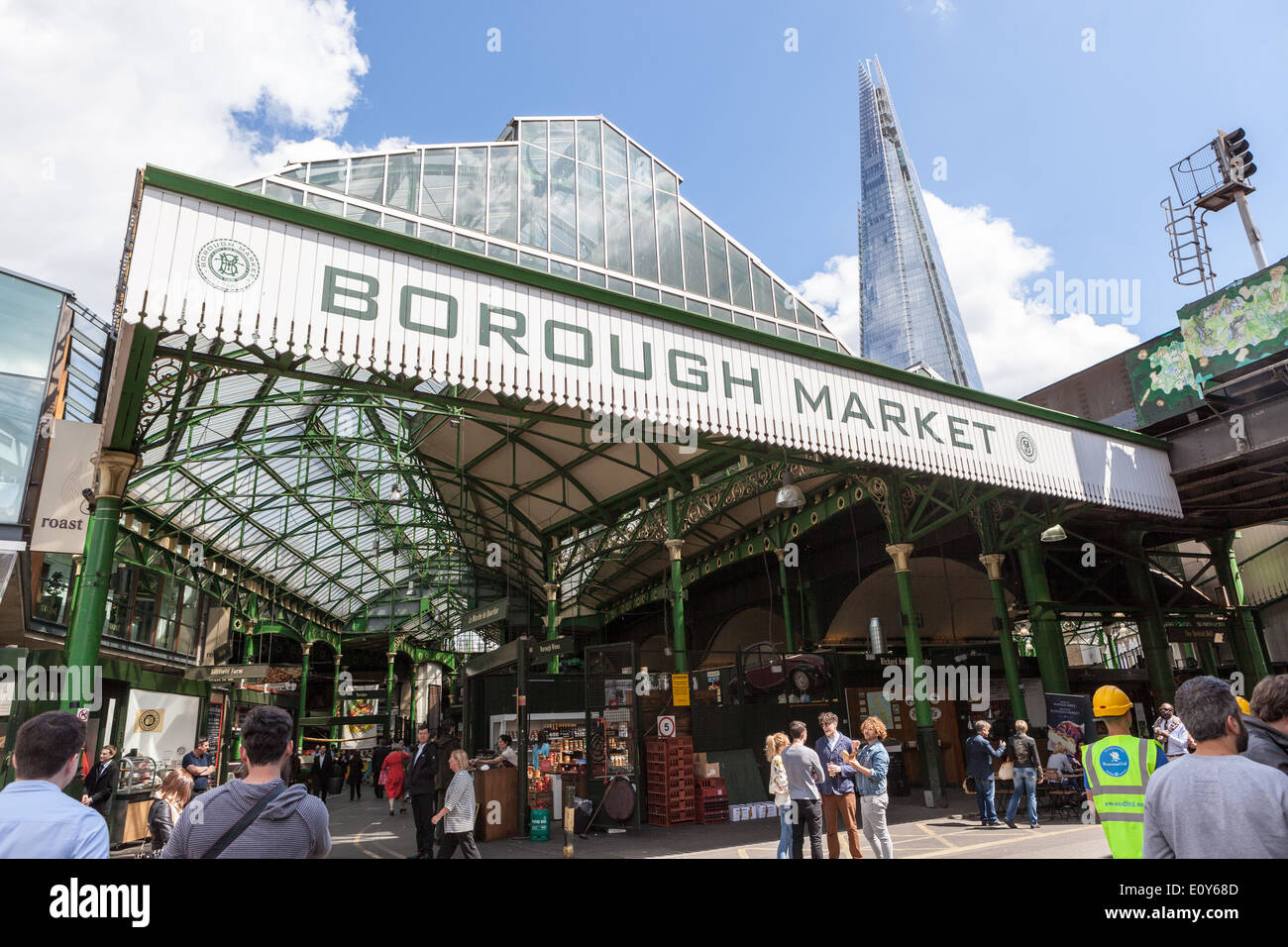 Entrance to Borough Market, near London Bridge. Stock Photo