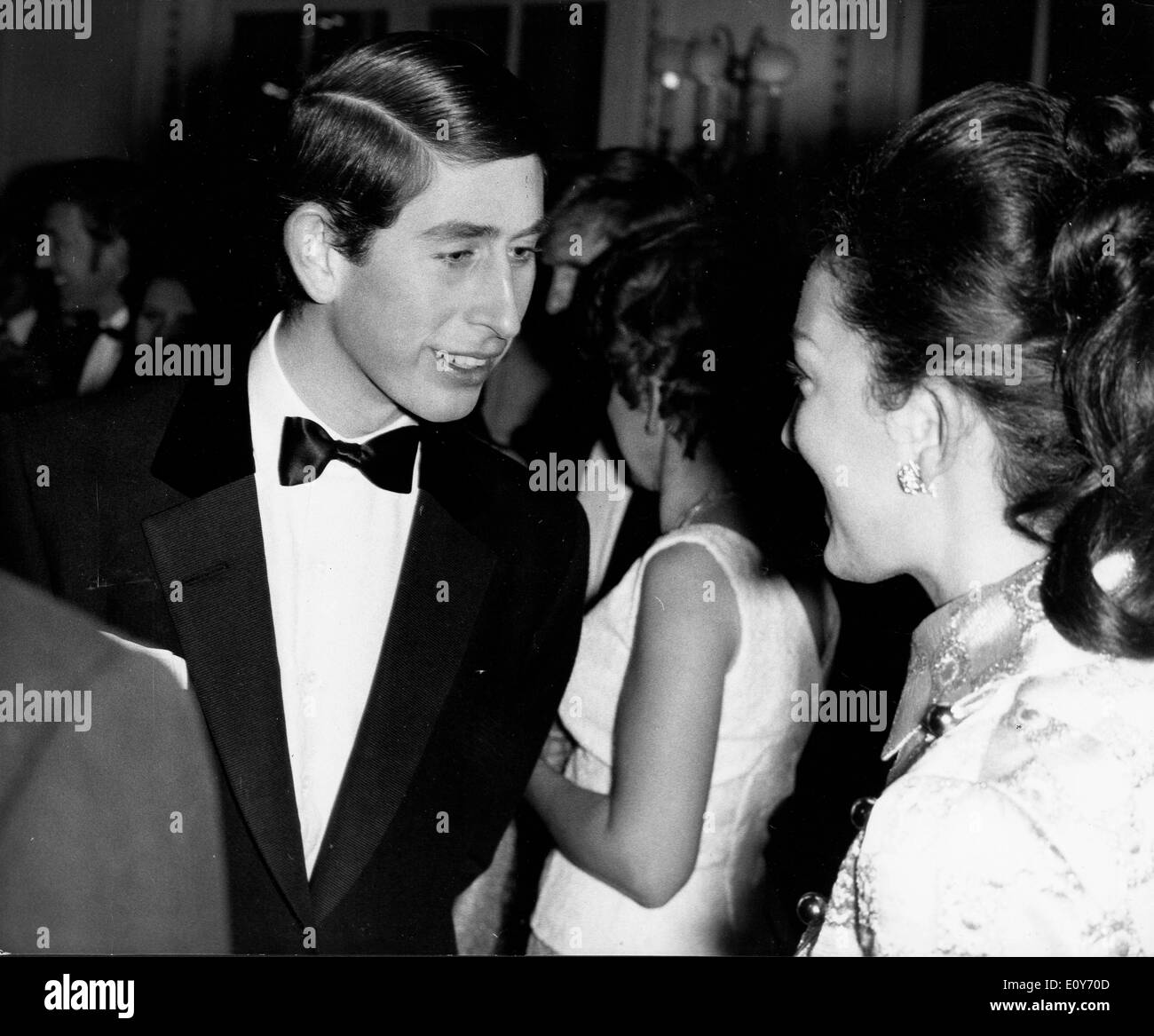 Prince Charles chats at a party Stock Photo