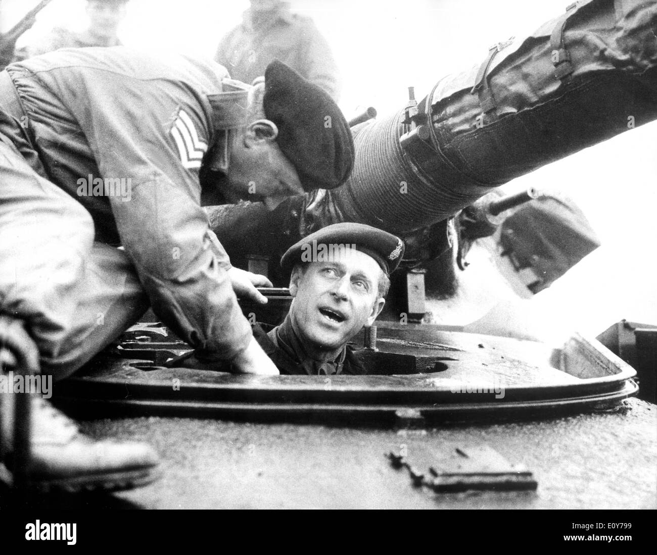 Prince Philip commander of a tank Stock Photo