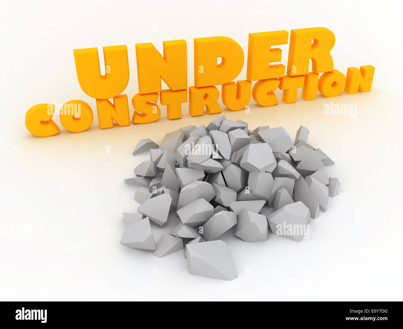 Under Construction broken stone Stock Photo - Alamy