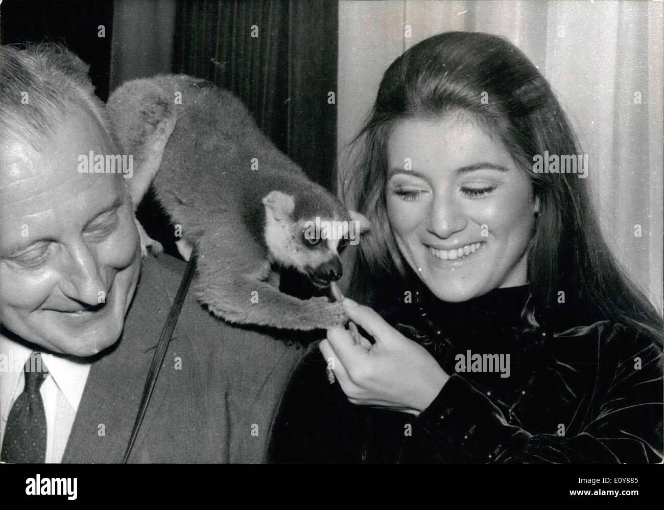 Jan. 19, 1969 - They are the sponsors of the Animal's Protective Society Rescue Operation. The campaign is meant to gather the necessary funds to build a new animal refuge in Gennevilliers. Lafay is the Industrial & Scientific Development Secretary of State for France. Stock Photo