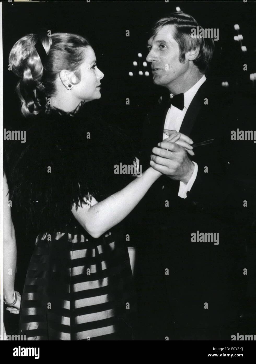 Feb. 02, 1969 - Princes Grace at T.V.Gala Ball: The 9th Television festival ended up with a Brilliant Ball held at the Winter Spoting of Monte Carlo last night. Photo shows Princess Grace dancing with the famous American T.V. actor Edward Meeks. Stock Photo