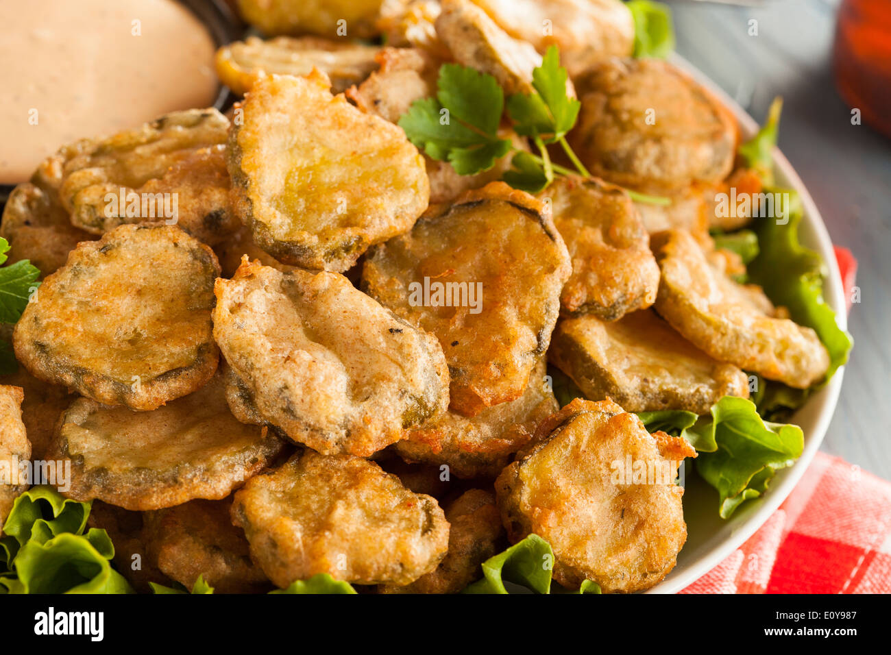 Deep Fried Dill Pickles High Resolution Stock Photography and Images