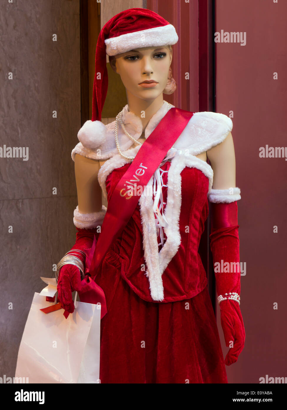 Father mother Christmas mannequin Stock Photo