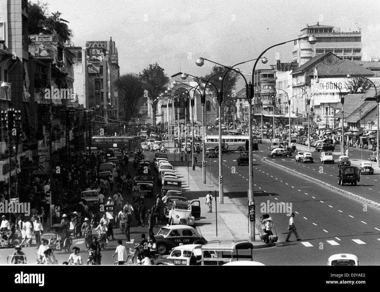 Street in Vietnam during war Stock Photo