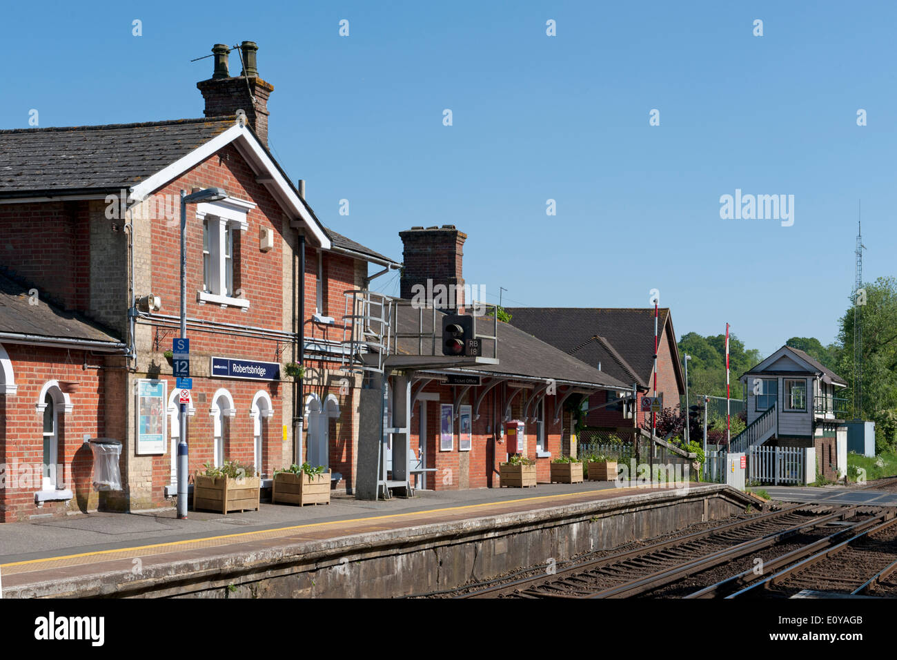 Robertsbridge Railway Station, East Sussex. UK Stock Photo