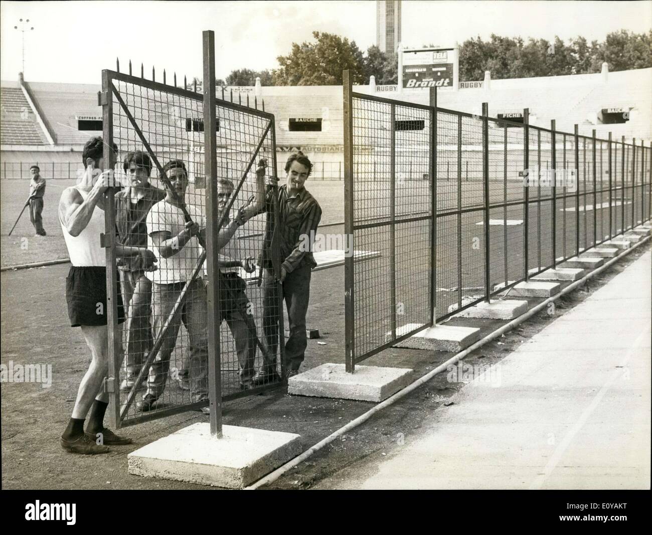 Sep. 18, 1969 - Added Security for Marseille Saint-Etienne Match in Marseille .c Stock Photo