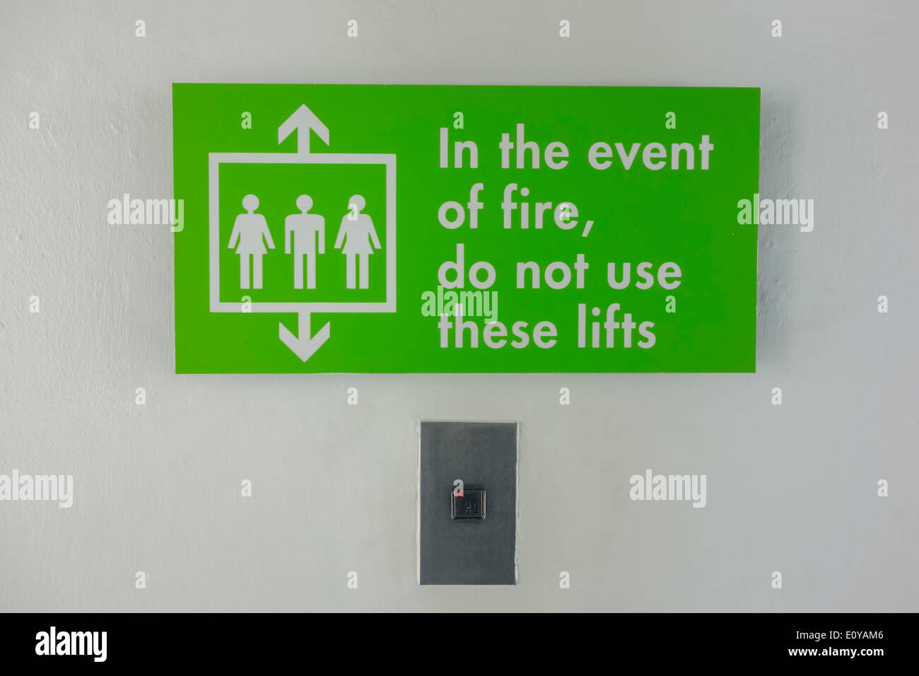 europe; UK, England, lift instructions Stock Photo Alamy
