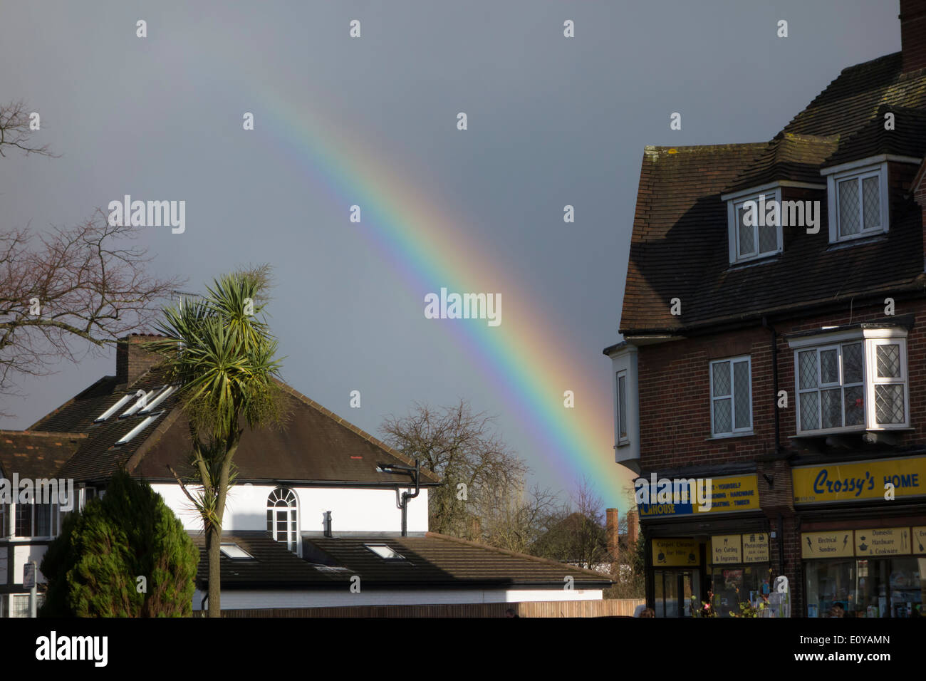 rainbow in UK, GB, england, surrey Stock Photo