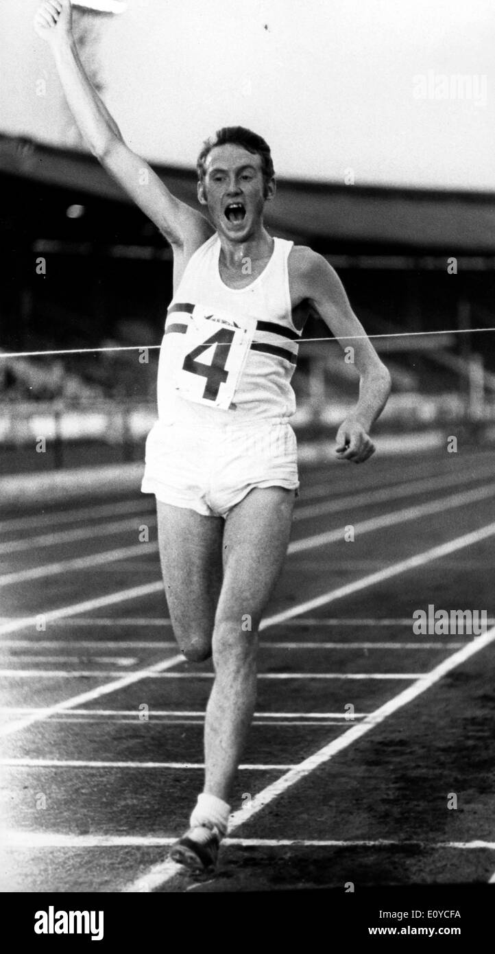 Aug 14, 1969; London, UK; DICK TAYLOR seen winning the 5,000 meters during the Great Britain vs. The U.S. match at White City, Stock Photo