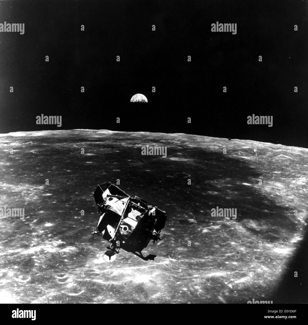 Apollo 11 Mission in Space Stock Photo