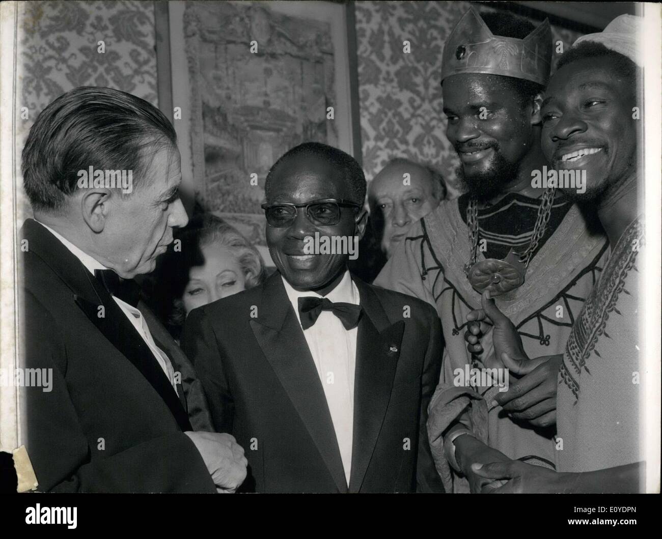 Dec. 13, 1969 - President Senghor with Minister of Culture Edmond Michelet Stock Photo