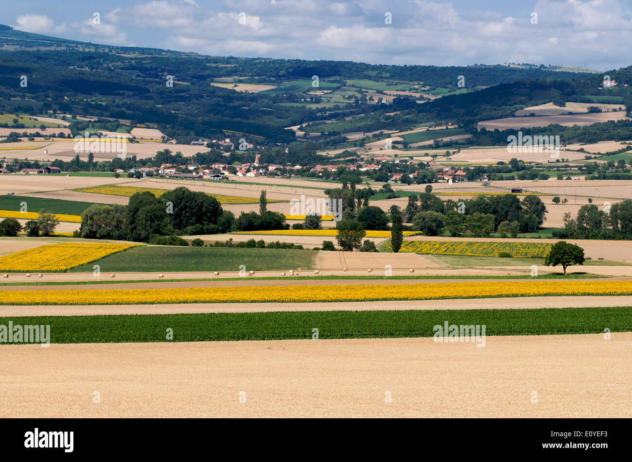 Village of Antoingt, Lembron, Puy de Dome, Auvergne, France Stock Photo