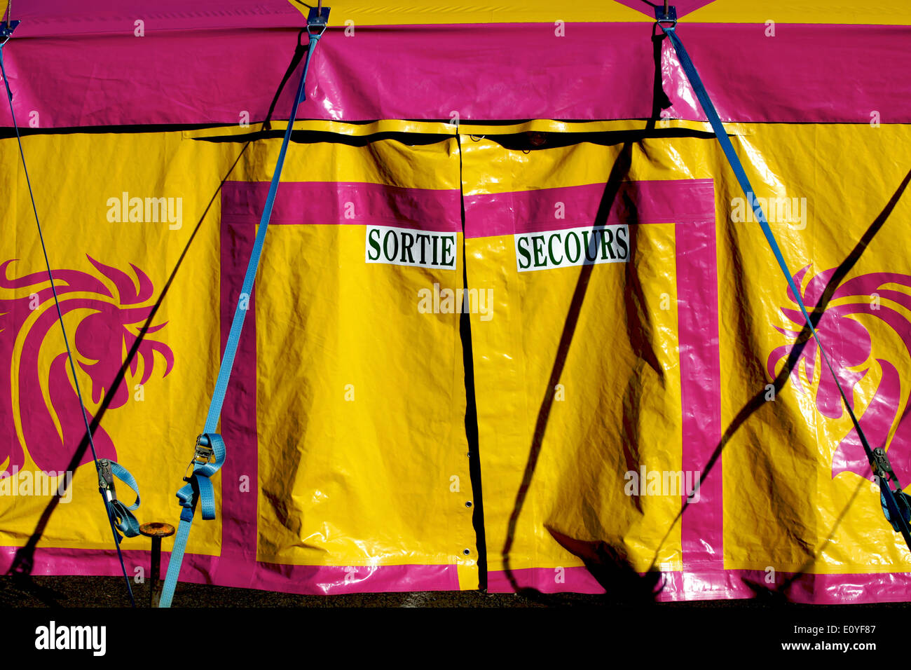 French circus tent - exit Stock Photo