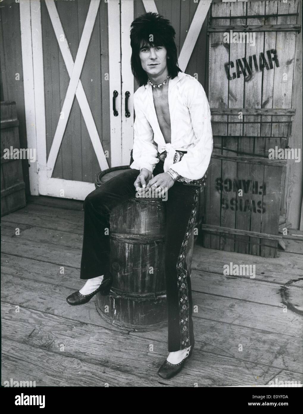 Jan. 1, 1970 - A pensive mood for Faces guitarist Ronnie Wood